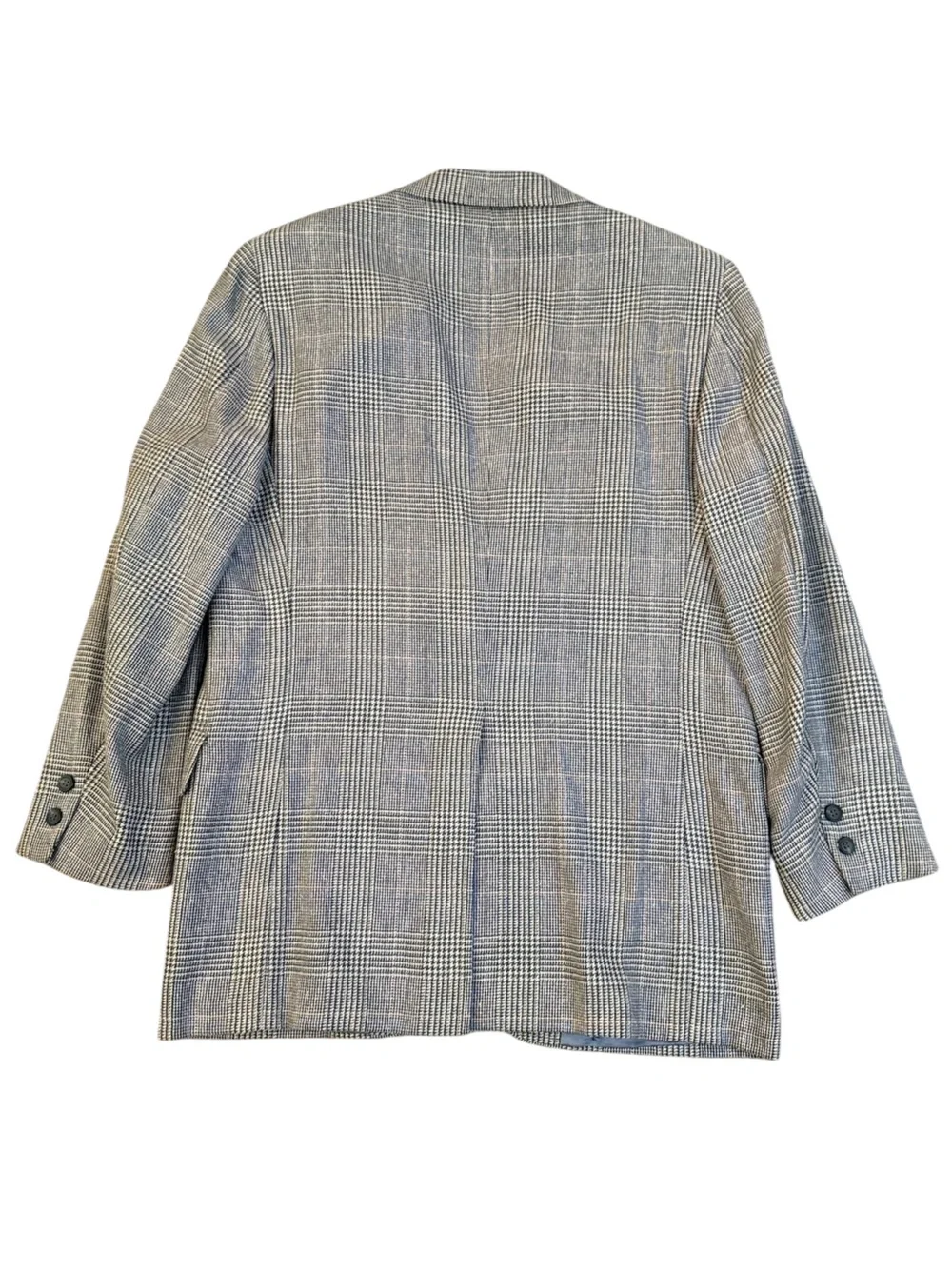 Vintage 70s Brooks Brothers USA Silk Wool Glen Plaid Houndstooth Blazer Coat 40R